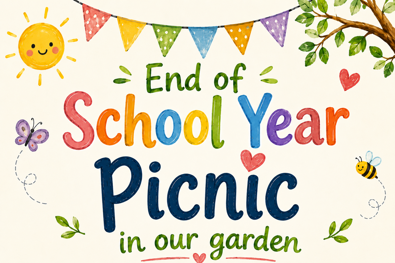 End of School Year Picnic in Our Garden